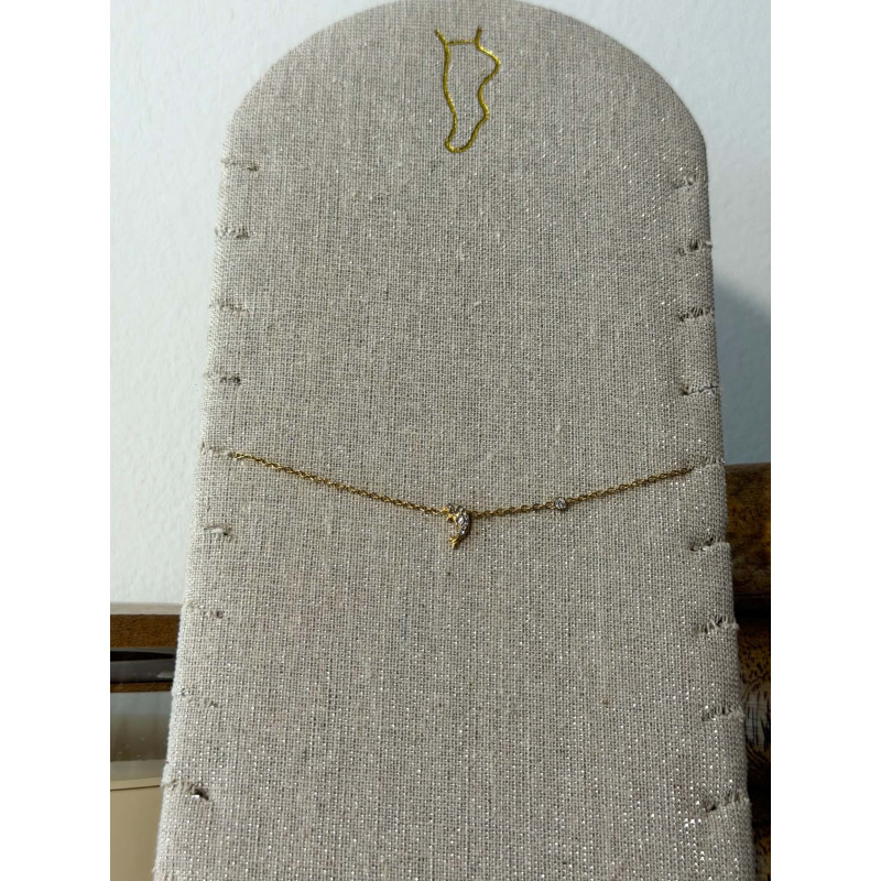 Chaîne de cheville Daphné doré