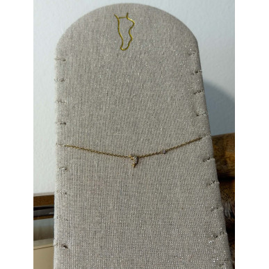 Chaîne de cheville Daphné doré