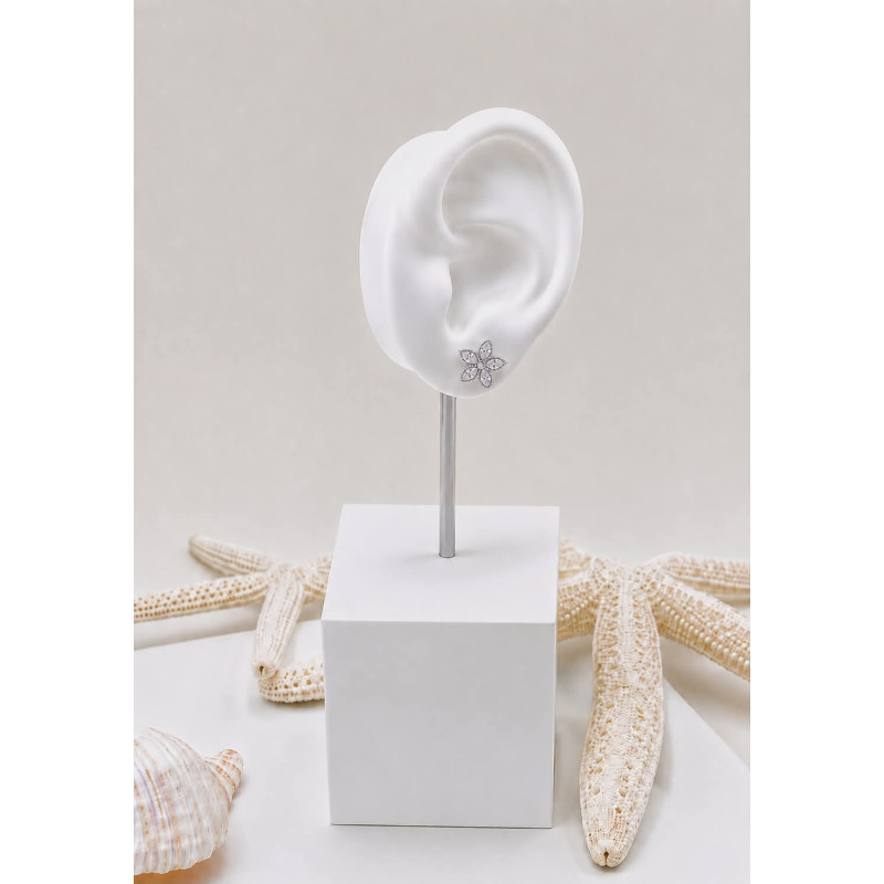 Boucles d'oreilles Léa argenté