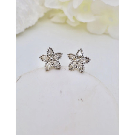 Boucles d'oreilles Léa argenté