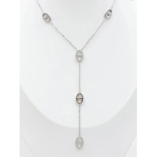 Collier Ambre argenté