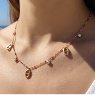 Collier Florine rose