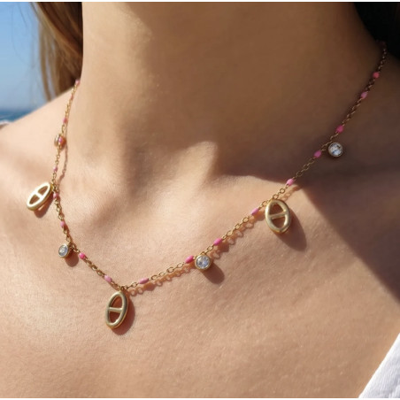 Collier Florine rose