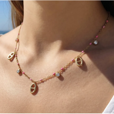 Collier Florine rose