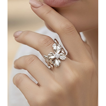 Bague Floriane argenté