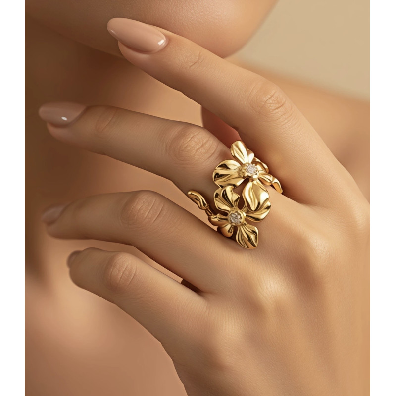 Bague Floriane doré