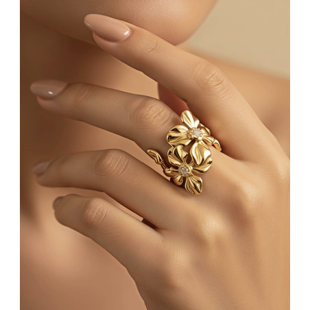 Bague Floriane doré
