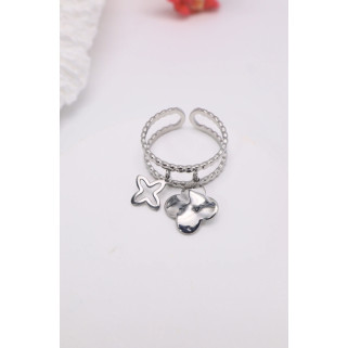 Bague Bonheur argenté