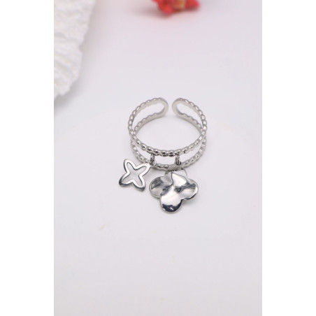 Bague Bonheur argenté