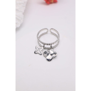 Bague Bonheur argenté