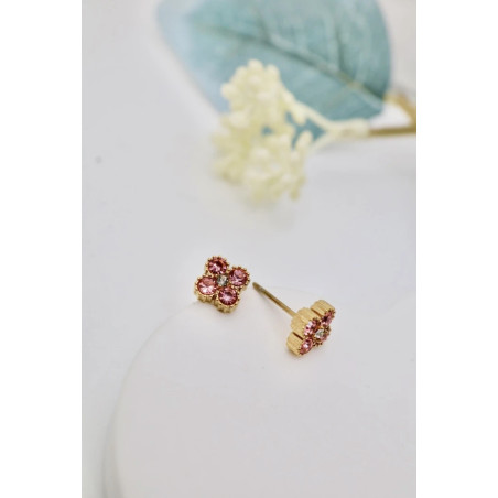 Boucle d’oreille Riviera rose