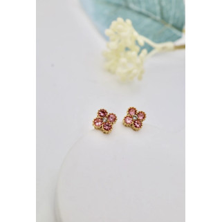 Boucle d’oreille Riviera rose