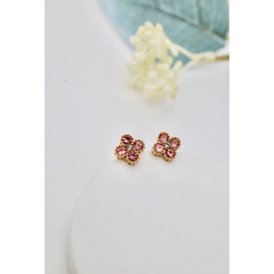 Boucle d’oreille Riviera rose