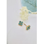 Boucle d’oreille Riviera bleu
