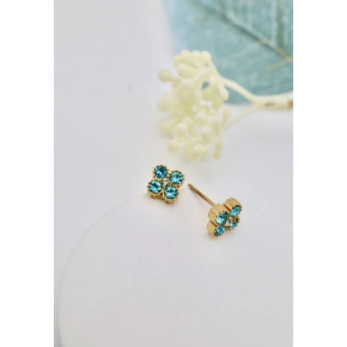 Boucle d’oreille Riviera bleu