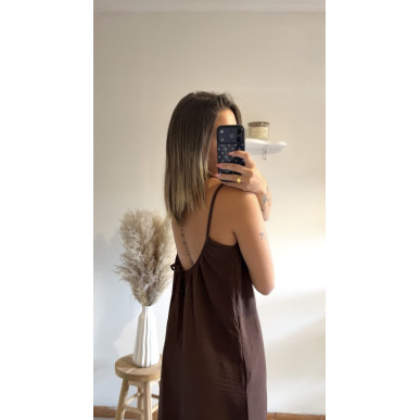Robe Clara marron
