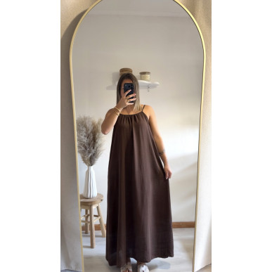 Robe Clara marron