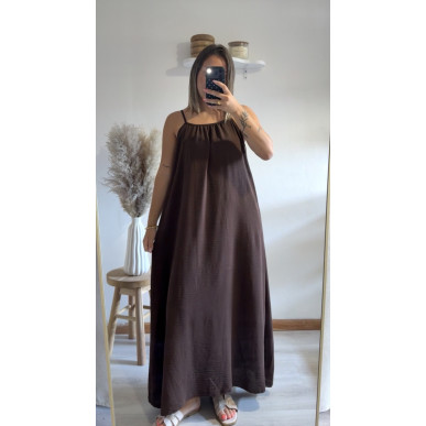 Robe Clara marron