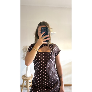 Robe Emma marron