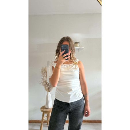 Top Camille blanc