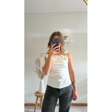 Top Camille blanc