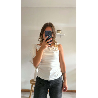 Top Camille blanc