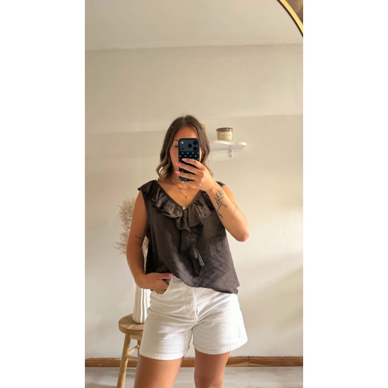 Top Léa marron
