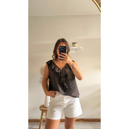 Top Léa marron
