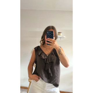 Top Léa marron