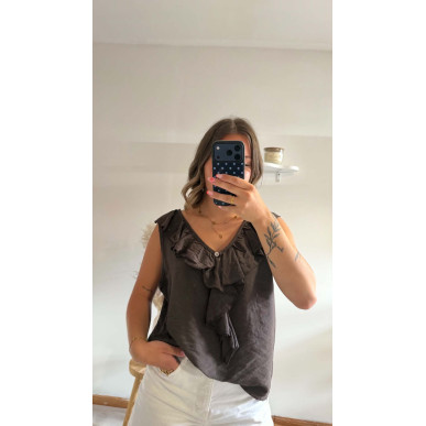 Top Léa marron