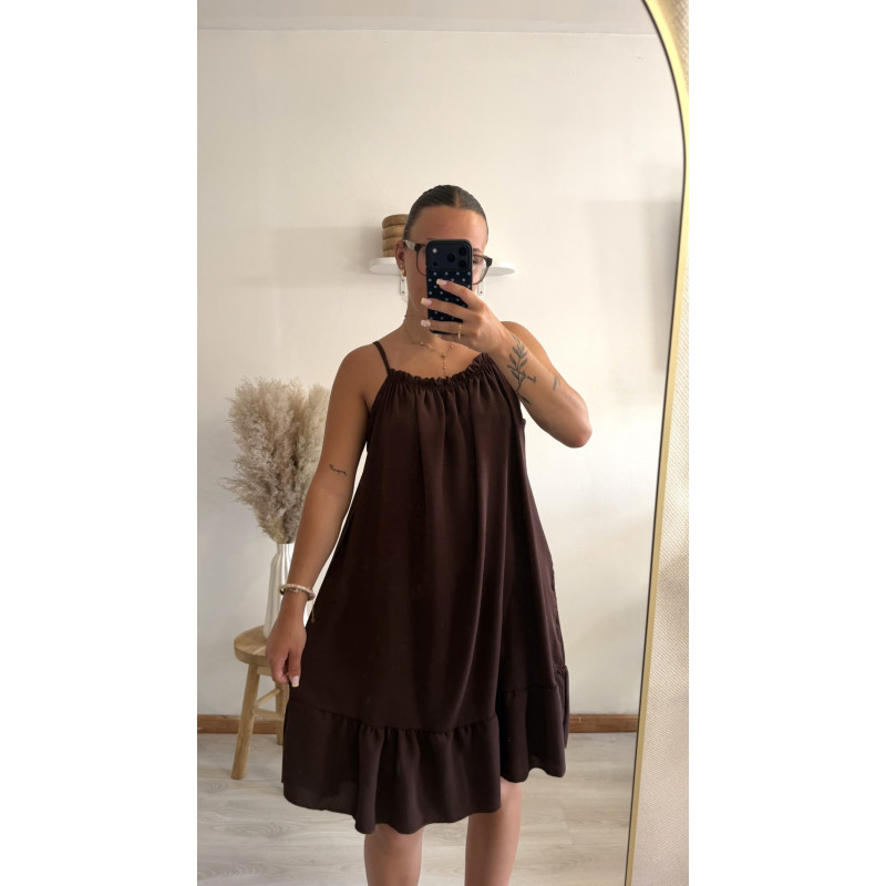 Robe Lina marron