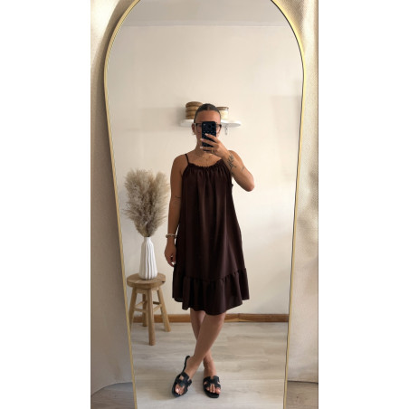 Robe Lina marron