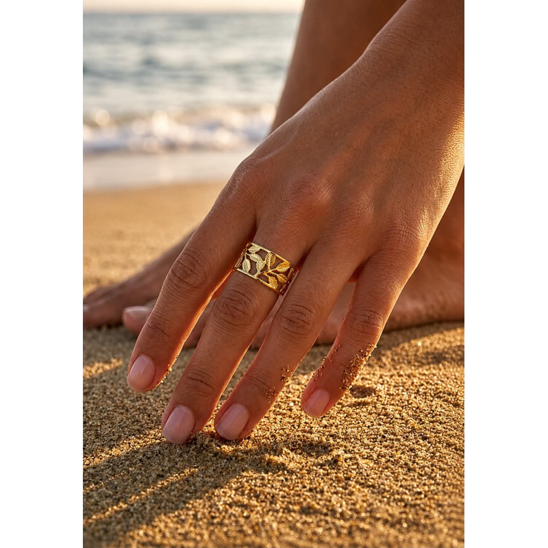 Bague Flora doré