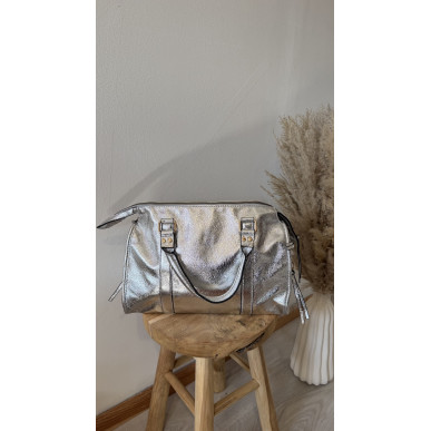 Sac Lisa argenté grand format
