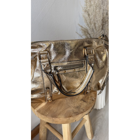 Sac Lisa doré grand format