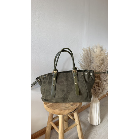 Sac Margot Kaki en suèdine
