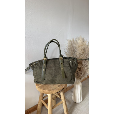 Sac Margot Kaki en suèdine