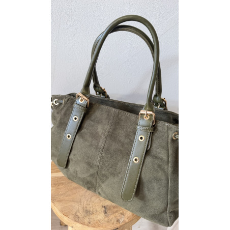 Sac Margot Kaki en suèdine