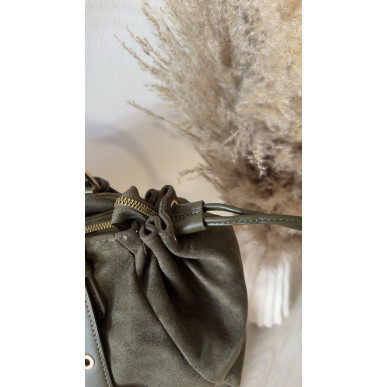 Sac Margot Kaki en suèdine