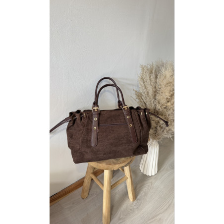 Sac Margot marron en suèdine