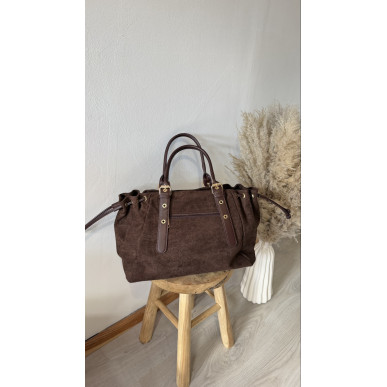 Sac Margot marron en suèdine