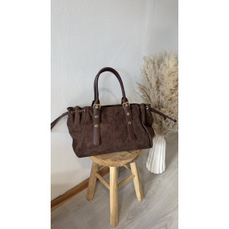 Sac Margot marron en suèdine