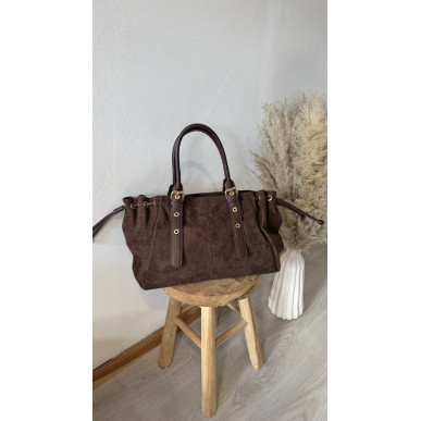 Sac Margot marron en suèdine