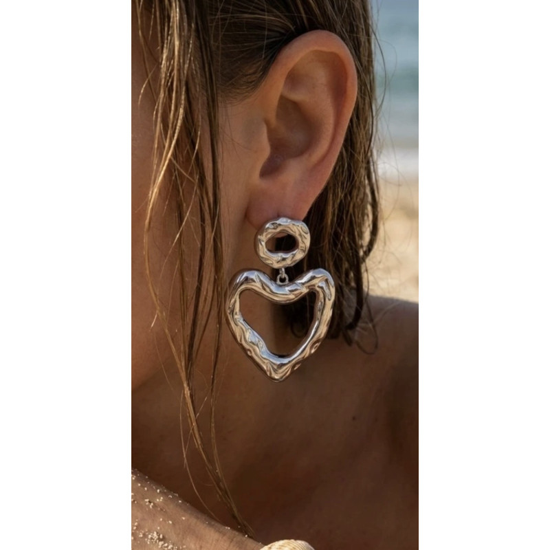 Boucles d’oreilles Charlène argenté