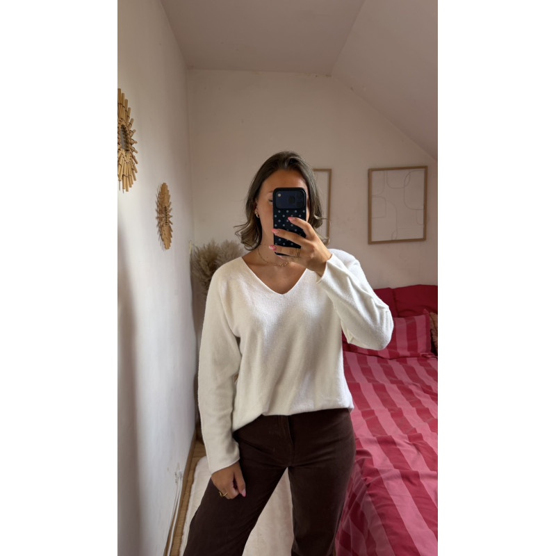Pull Jeanne écru