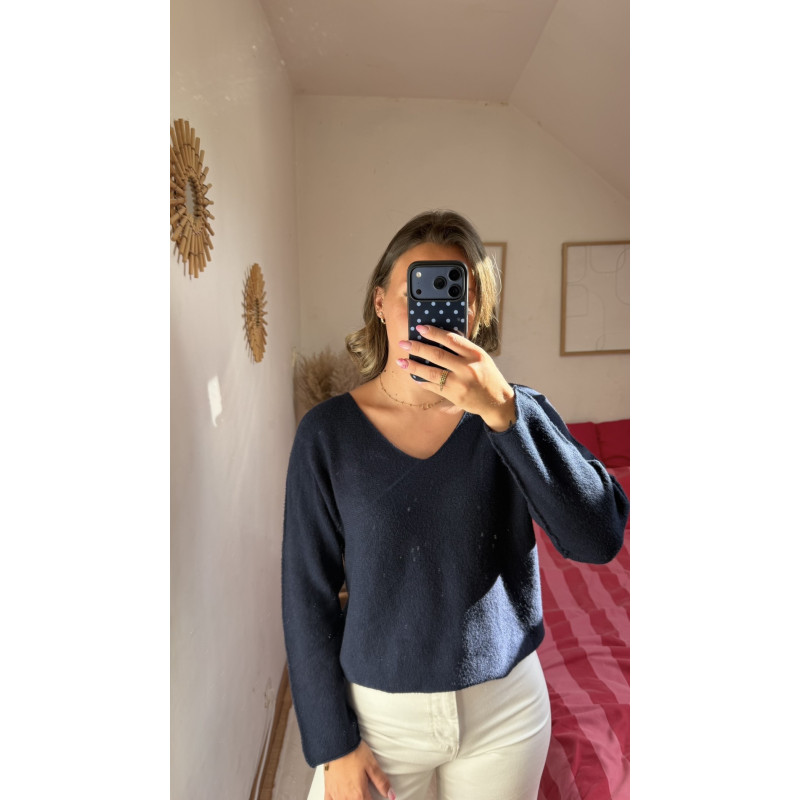 Pull Jeanne bleu marine