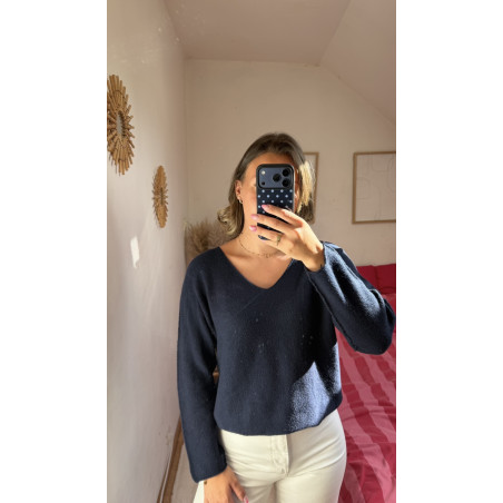 Pull Jeanne bleu marine