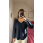Pull Jeanne bleu marine
