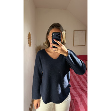 Pull Jeanne bleu marine