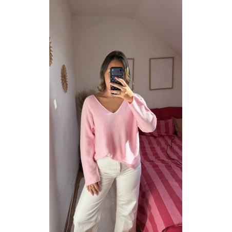 Pull Jeanne rose